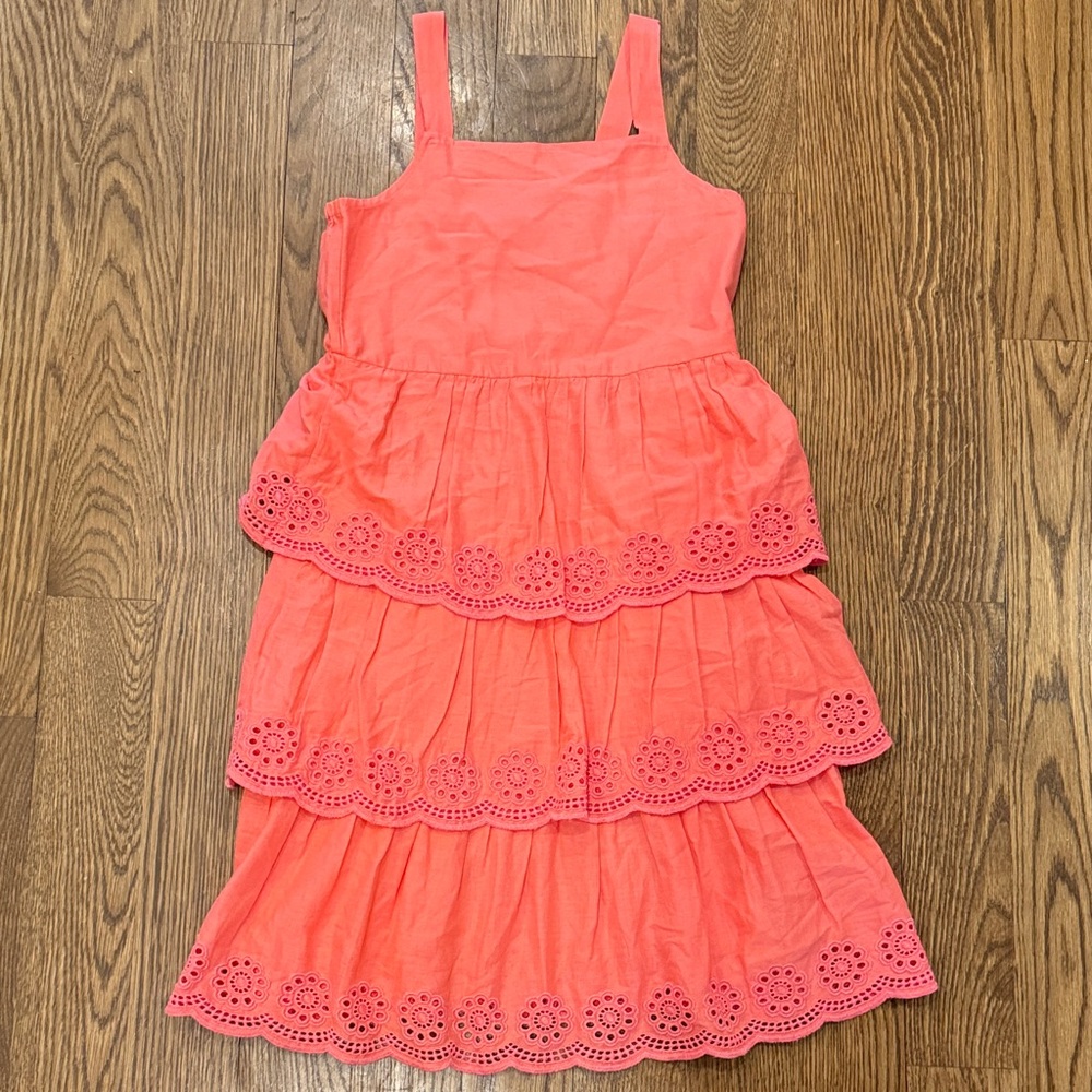 Old Navy Coral Tiered Eyelet Sundress